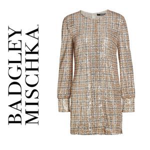Badgley Mischka 🌟NEW🌟 Plaid Sequin Tunic - Size 4